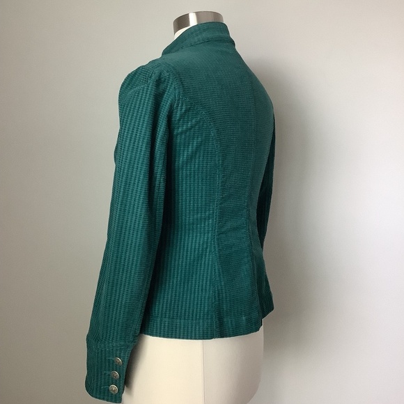 CAbi Military Double Breasted Jacket Legion Green Teal Style #3913 XS - Picture 11 of 15